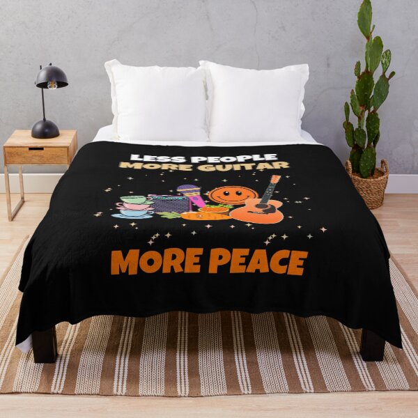 Item preview, Less People More Guitar More Peace Funny Guitar Player Design designed and sold by Joyful-Pixel.