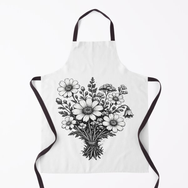 Item preview, Vintage wildflowers linocut botanical floral art designed and sold by HandicraftArt.