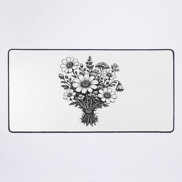 Item preview, Vintage wildflowers linocut botanical floral art designed and sold by HandicraftArt.
