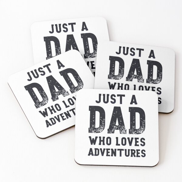 Item preview, Just a Dad Who Loves Adventures Vintage Typography Design designed and sold by GabeMountainArt.