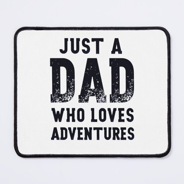 Item preview, Just a Dad Who Loves Adventures Vintage Typography Design designed and sold by GabeMountainArt.