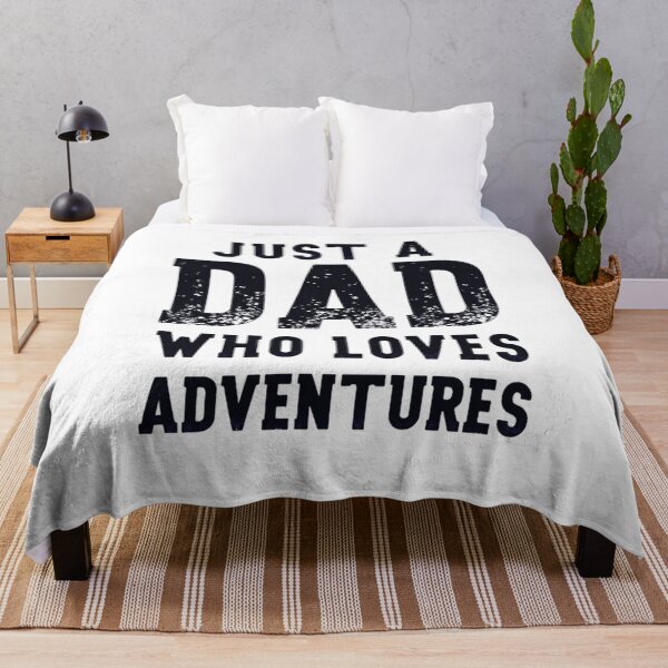 Item preview, Just a Dad Who Loves Adventures Vintage Typography Design designed and sold by GabeMountainArt.