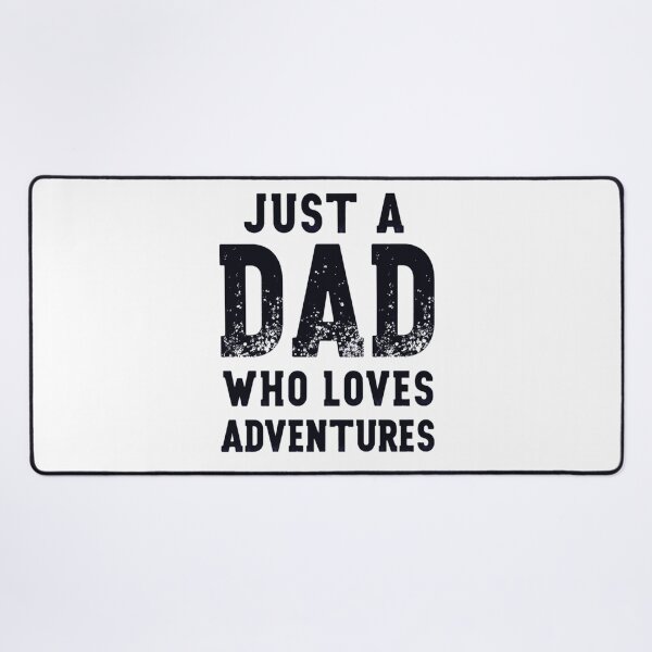 Item preview, Just a Dad Who Loves Adventures Vintage Typography Design designed and sold by GabeMountainArt.