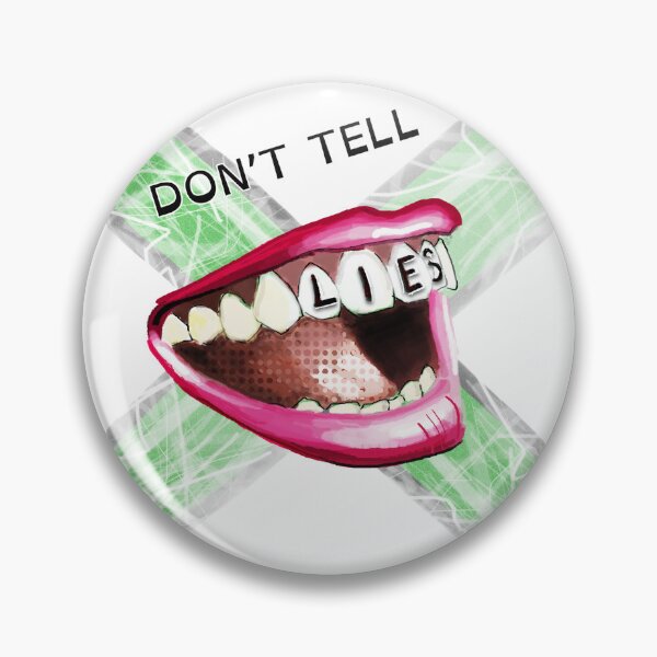 Item preview, Don’t Tell – Bold Mouth Illustration (Lies Concept Art) designed and sold by ChiaraPagani.