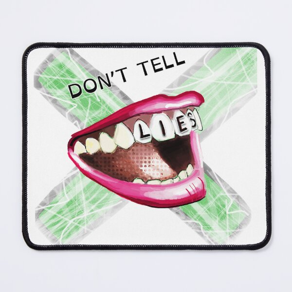 Item preview, Don’t Tell – Bold Mouth Illustration (Lies Concept Art) designed and sold by ChiaraPagani.