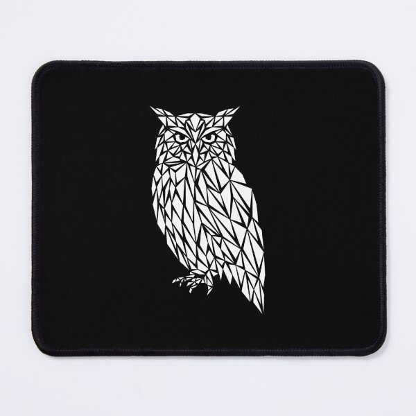 Item preview, White geometric owl designed and sold by Espyr.Art.