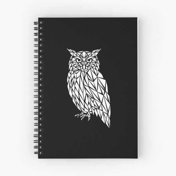 Item preview, White geometric owl designed and sold by Espyr.Art.