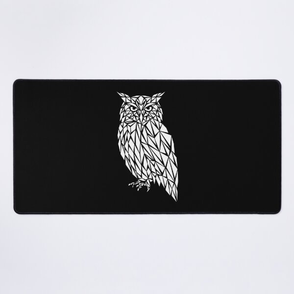 Item preview, White geometric owl designed and sold by Espyr.Art.