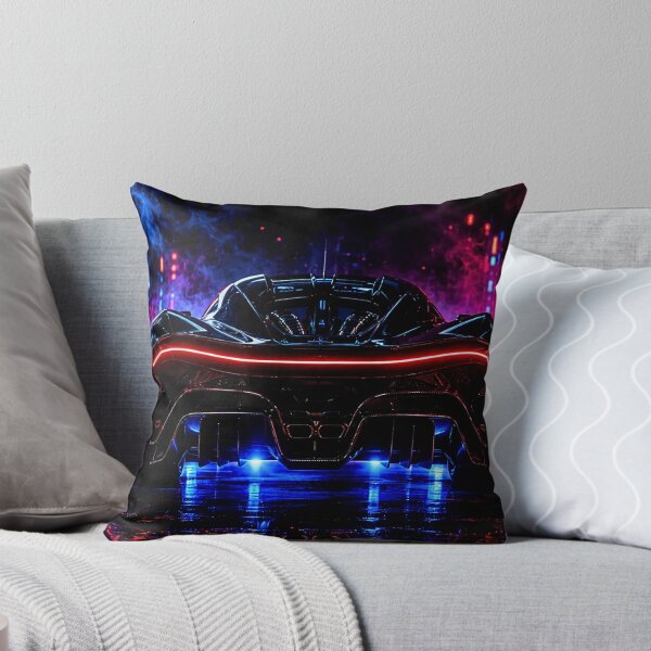 Item preview, Cyber Neon Hypercar Rear View designed and sold by Gold&pixels.