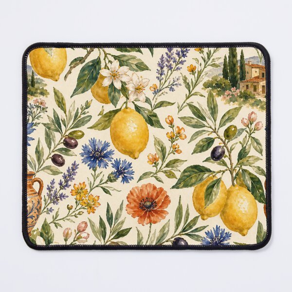 Item preview, Tuscan Lemon Garden – Italian Countryside Luxury Floral Pattern designed and sold by Jandedan.