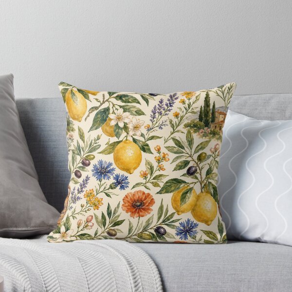 Item preview, Tuscan Lemon Garden – Italian Countryside Luxury Floral Pattern designed and sold by Jandedan.