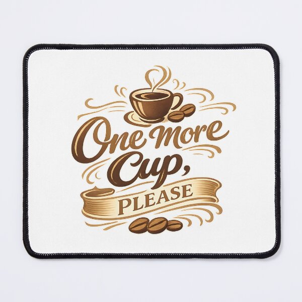 Item preview, One More Cup, Please designed and sold by Black-White-art.