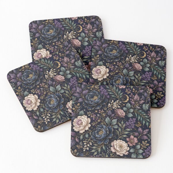 Item preview, Moonlit Vintage Botanical Floral Pattern designed and sold by HUMANITY STUDIOS.