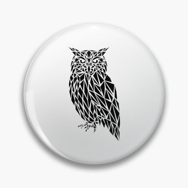 Aperçu de l'œuvre Black Geometric Owl créée et vendue par Espyr.Art.