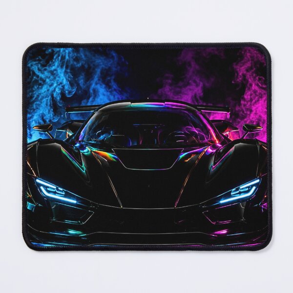Item preview, Cyber Neon Hypercar Front View designed and sold by Gold&pixels.