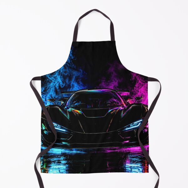Item preview, Cyber Neon Hypercar Front View designed and sold by Gold&pixels.