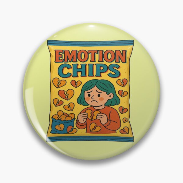 Item preview, Emotion Chips Funny Retro Snack Design | Broken Heart Edition designed and sold by BookedAndDesign.