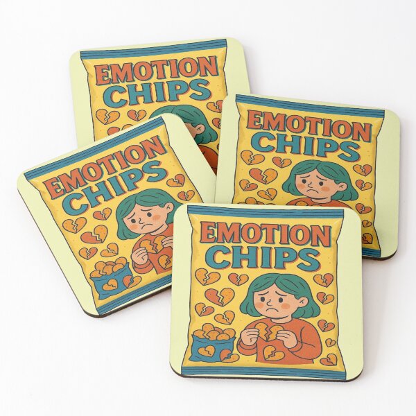 Item preview, Emotion Chips Funny Retro Snack Design | Broken Heart Edition designed and sold by BookedAndDesign.