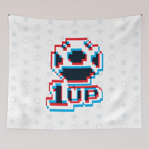 Item preview, 1up Mushroom Negative 3D 2 - White designed and sold by animinimal.