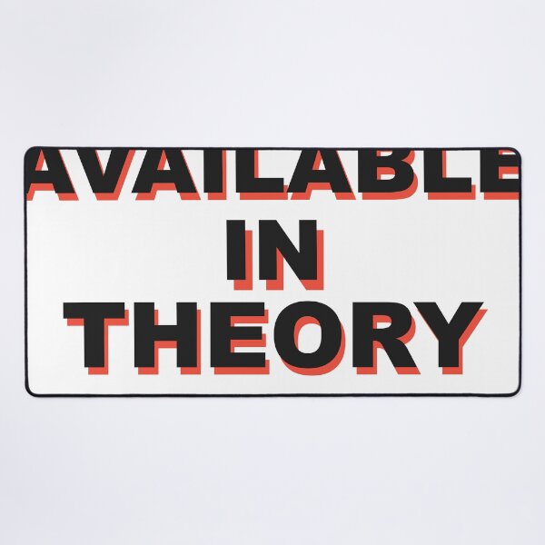 Item preview, Available in Theory – Distressed Minimal Typography T-Shirt designed and sold by FlamoArt.