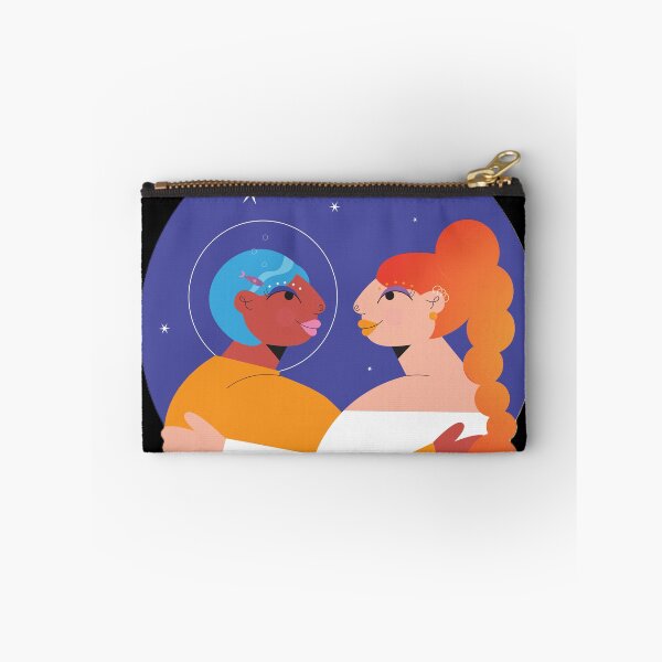 Item preview, Gemini Twins Zodiac Illustration Astronaut and Woman Portrait designed and sold by BuckaBaby.