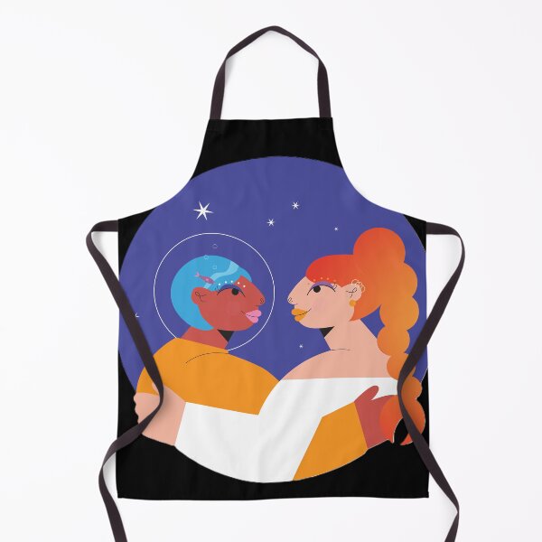 Item preview, Gemini Twins Zodiac Illustration Astronaut and Woman Portrait designed and sold by BuckaBaby.