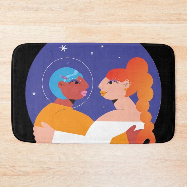 Item preview, Gemini Twins Zodiac Illustration Astronaut and Woman Portrait designed and sold by BuckaBaby.