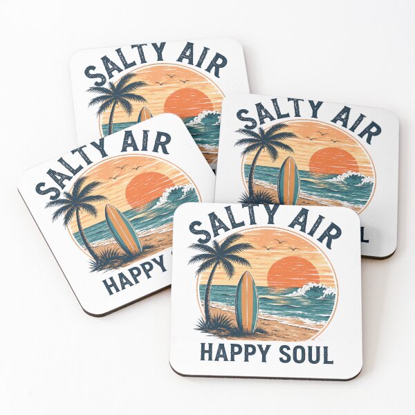 Item preview, Salty Air Happy Soul Retro Surf Beach designed and sold by TSshirtShoppe.