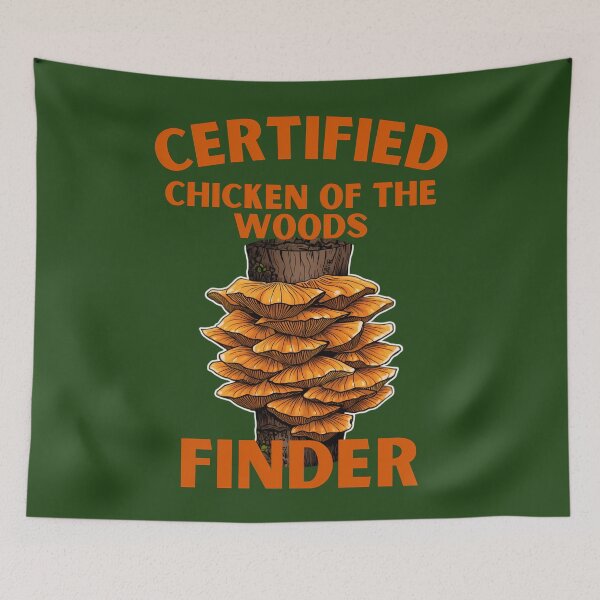 Item preview, Buscador de setas divertido y certificado de la especie Chicken Of the Woods designed and sold by KateLeap.
