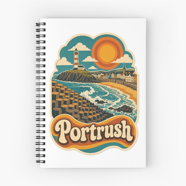 Item preview, Portrush Northern Ireland Travel Souvenir - Retro Illustration designed and sold by VisualArtsOasis.