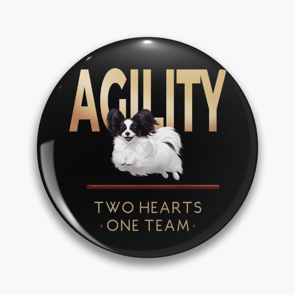 Artikelvorschau, Papillon Agility – Zwei Herzen, ein Team – Hundesport-Grafik | Papillon-Geschenk entworfen und verkauft von PapillonArtStudio.