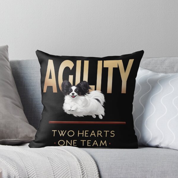 Item preview, Papillon Agility Two Hearts  One Team Dog  Sports  Graphic  | Papillon Gift designed and sold by PapillonArtStudio.