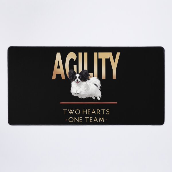 Item preview, Papillon Agility Two Hearts  One Team Dog  Sports  Graphic  | Papillon Gift designed and sold by PapillonArtStudio.