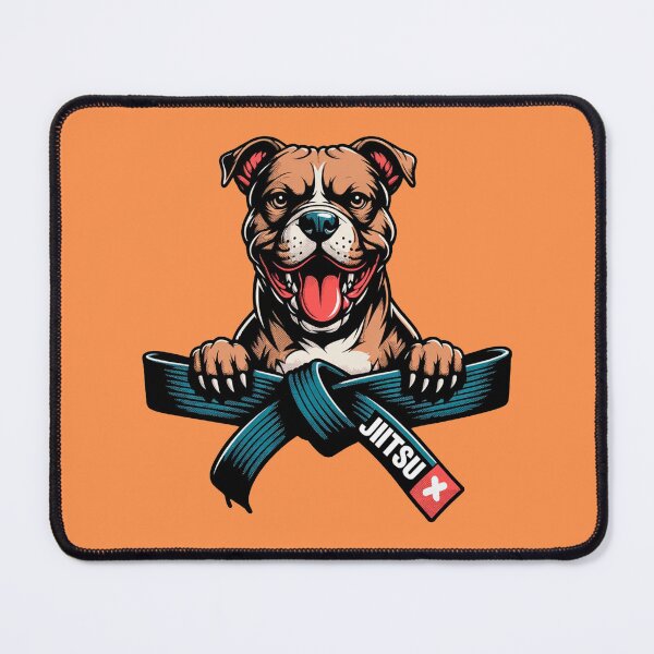 Item preview, Happy Bulldog Jiu Jitsu Blue Belt Mascot Art designed and sold by Outlet Raloel.