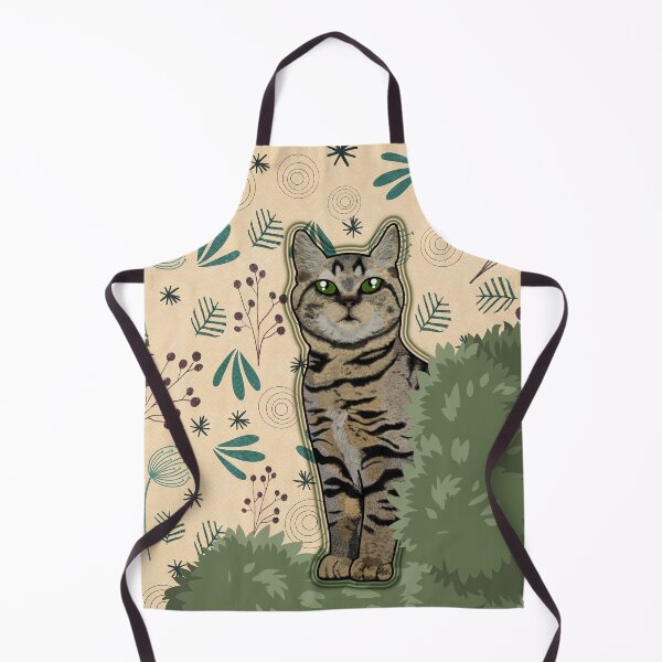 Item preview, Green Eyed Tabby Cat Botanical Quote Design designed and sold by YourSweetJourney.