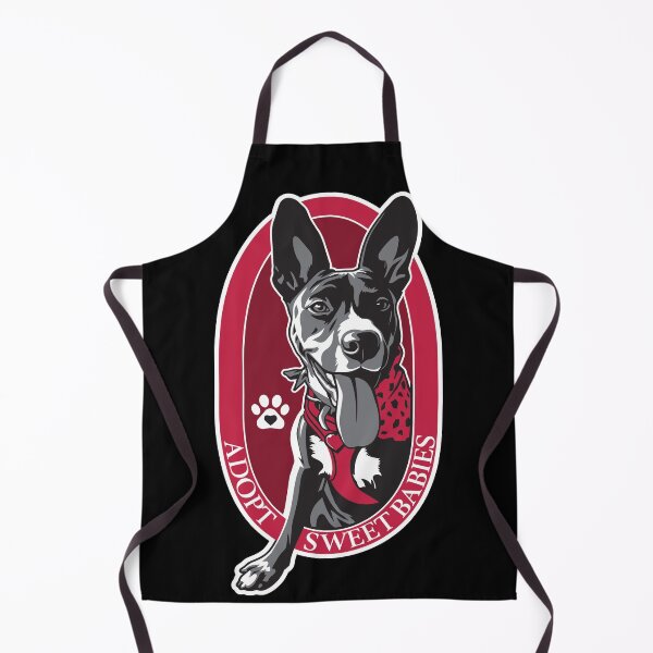 Item preview, Adopt Sweet Babies | Pop Art Rescue Dog Illustration | Pink & Gray designed and sold by Rot & Bloom.