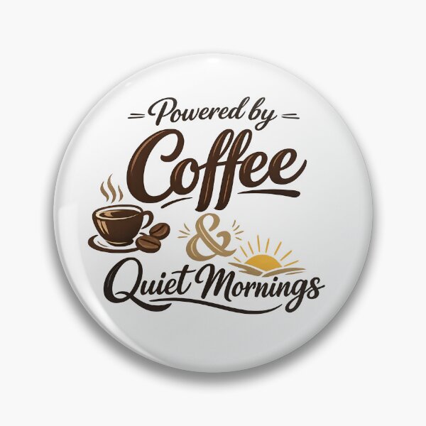Item preview, Powered by Coffee & Quiet Mornings designed and sold by Black-White-art.