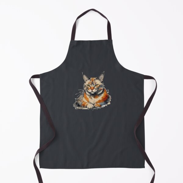 Item preview, Geometric Cat Portrait - Modern Pet Art designed and sold by Tklezardesigns.