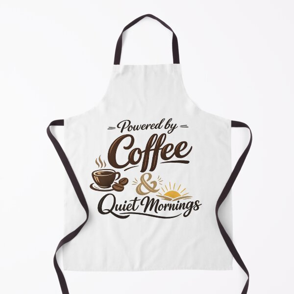 Item preview, Powered by Coffee & Quiet Mornings designed and sold by Black-White-art.