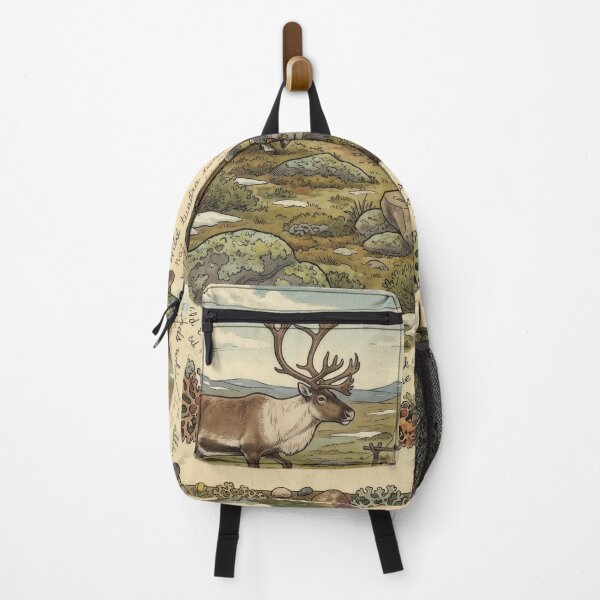 Item preview, Caribou Beside a Vintage Tundra Camp designed and sold by CoffeeinBloom.