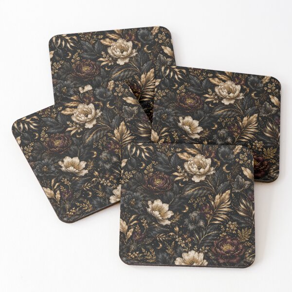Item preview, Midnight Noir Luxury Floral Pattern designed and sold by HUMANITY STUDIOS.