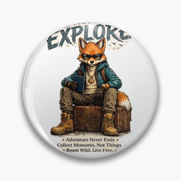 Item preview, Born to Explore Travel Fox Adventure designed and sold by ali prints.