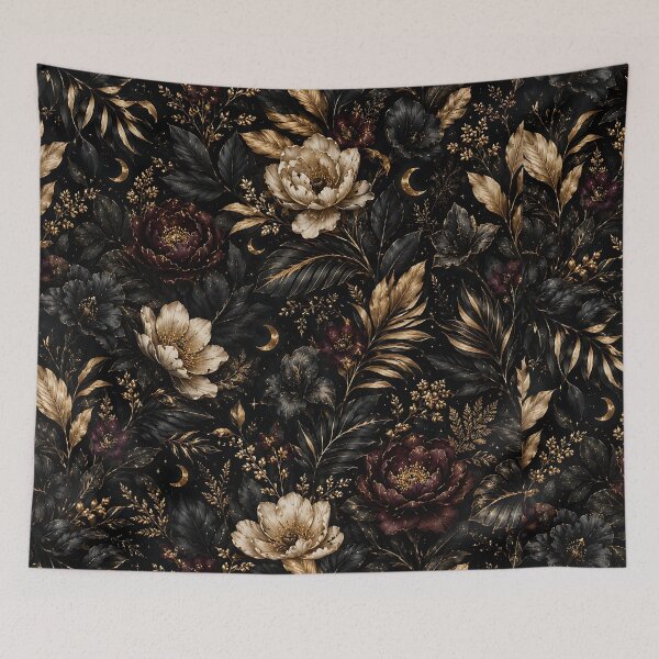 Item preview, Midnight Noir Luxury Floral Pattern designed and sold by HUMANITY STUDIOS.