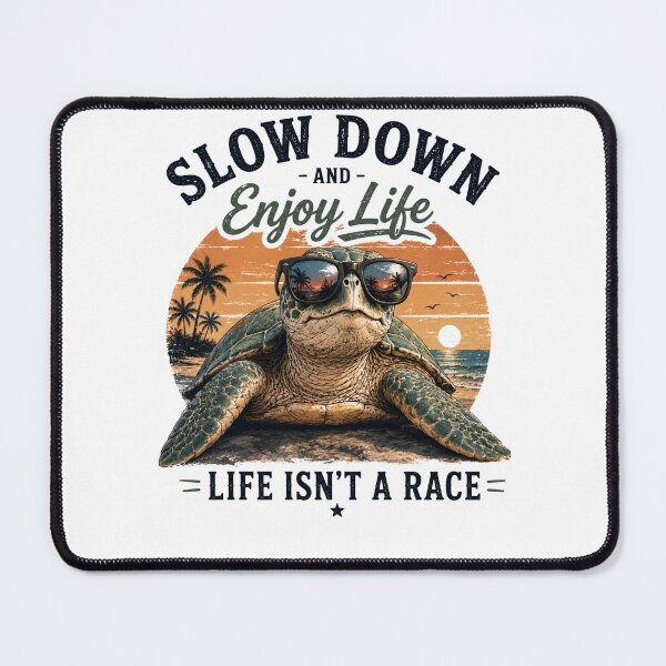 Item preview, Slow Down Enjoy Life Retro Turtle designed and sold by TSshirtShoppe.