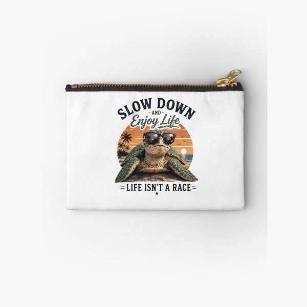Item preview, Slow Down Enjoy Life Retro Turtle designed and sold by TSshirtShoppe.