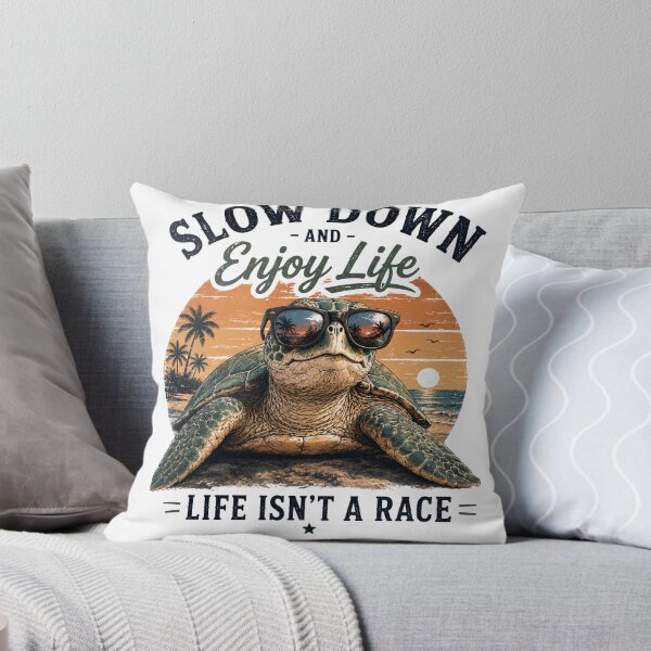 Item preview, Slow Down Enjoy Life Retro Turtle designed and sold by TSshirtShoppe.