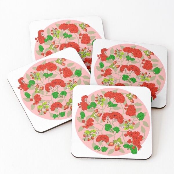 Item preview, Strawberries and Geraniums  designed and sold by TurquoiseBird.