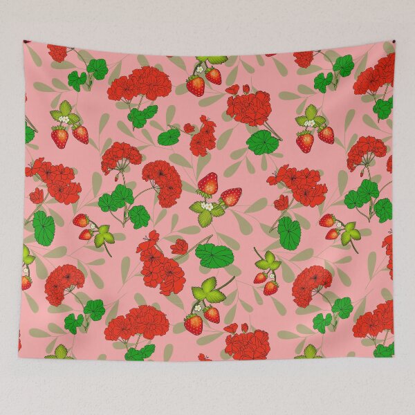 Item preview, Strawberries and Geraniums  designed and sold by TurquoiseBird.