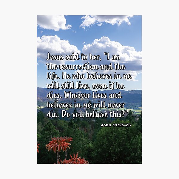 Item preview, John 11 25-26 The Resurrection And The Life - Napa Valley Photograph designed and sold by InsprtnlArtbyDP.