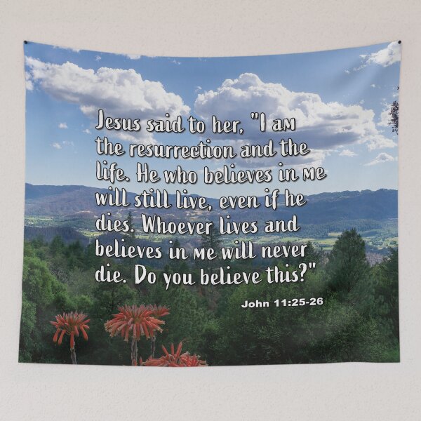 Item preview, John 11 25-26 The Resurrection And The Life - Napa Valley Photograph designed and sold by InsprtnlArtbyDP.